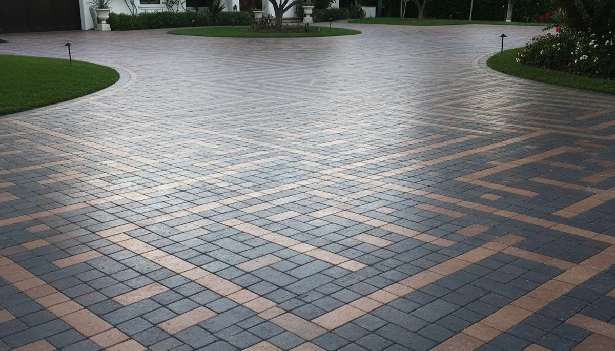 Interlocking paver driveway installation in Pasadena, CA with clean design and expert landscaping finish