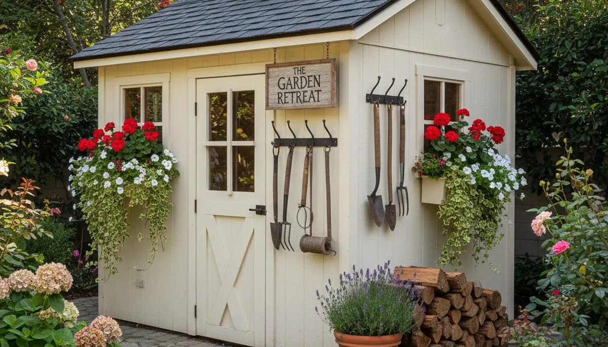 Decorative garden shed installation with integrated landscaping in Pasadena, CA by Chop Chop Landscaping
