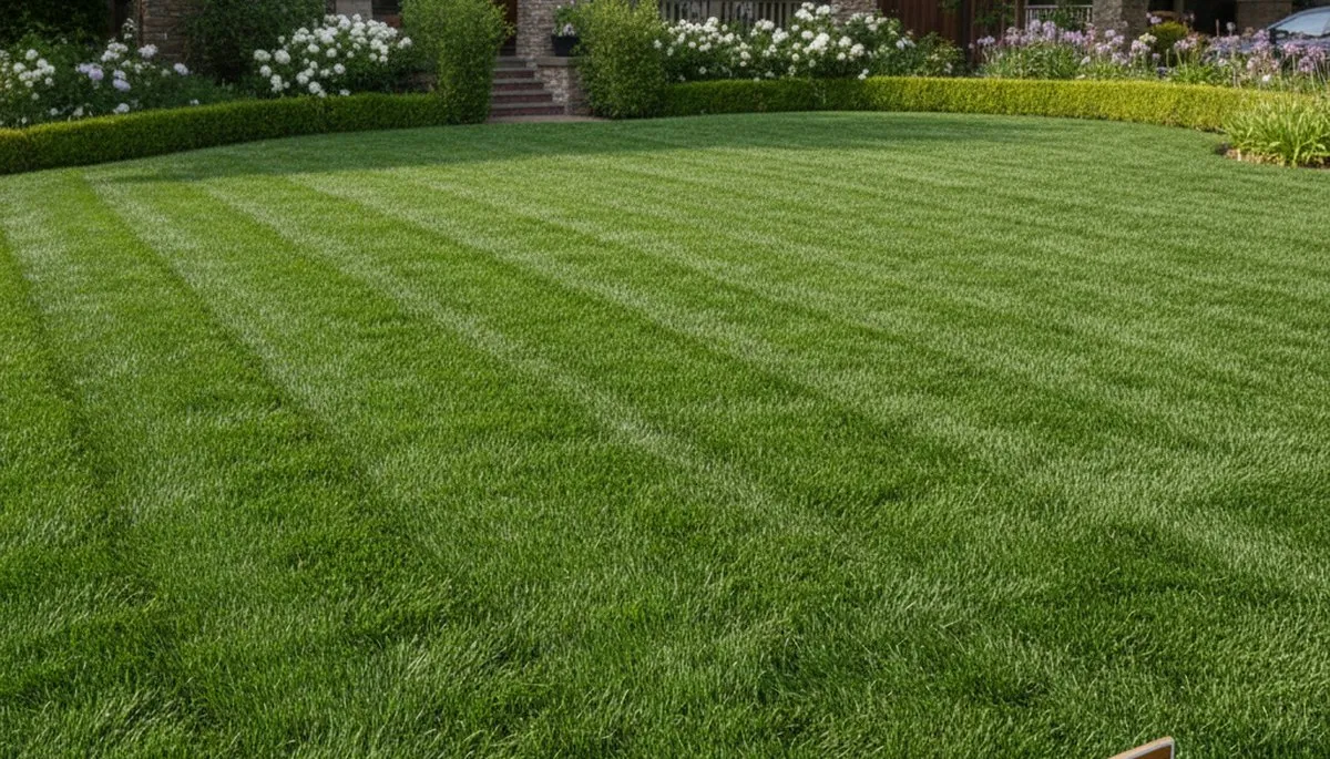 Lush green residential lawn in Pasadena CA showing professional lawn care and landscaping results